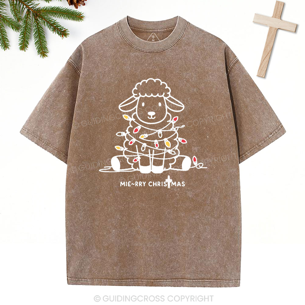 Merry Christmas With Mie Christian Washed T-Shirt