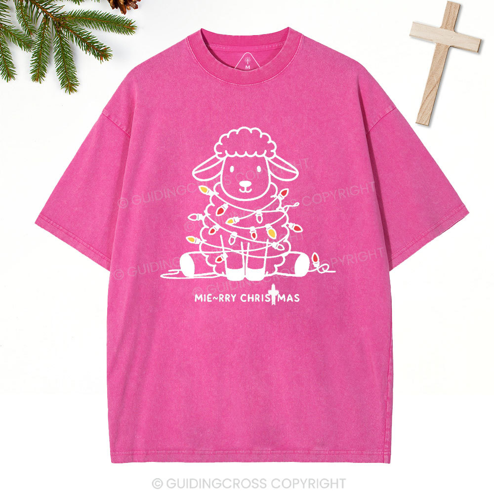 Merry Christmas With Mie Christian Washed T-Shirt