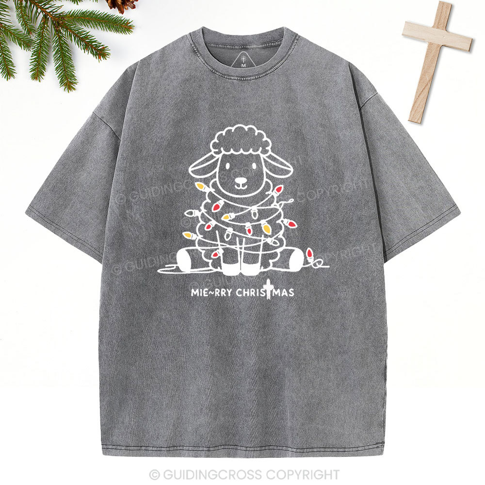 Merry Christmas With Mie Christian Washed T-Shirt