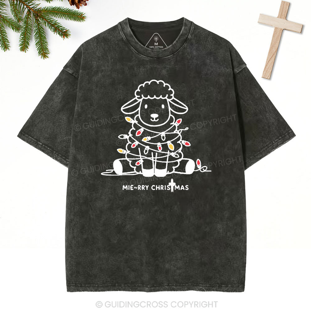 Merry Christmas With Mie Christian Washed T-Shirt