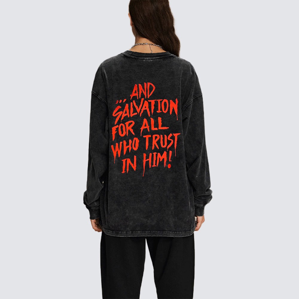 Messiah Christian Washed Long Sleeve T-Shirt
