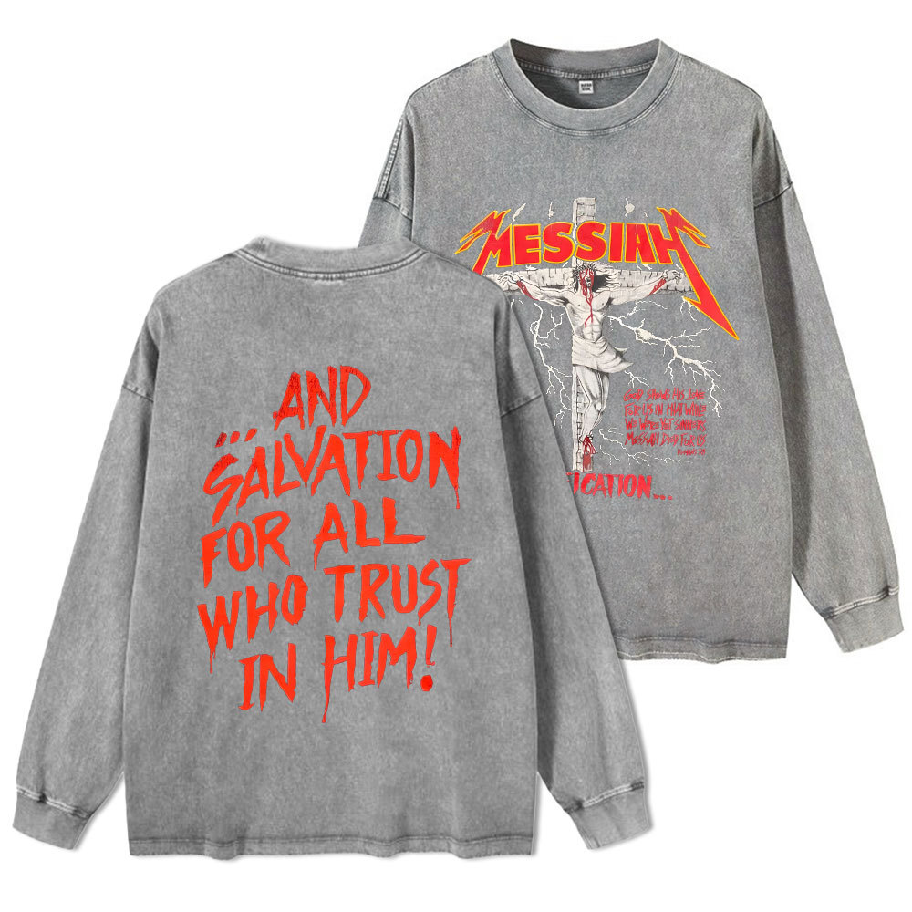 Messiah Christian Washed Long Sleeve T-Shirt