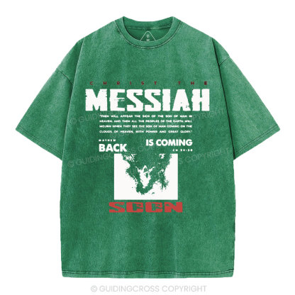 Messiah Is Coming Christian Washed T-Shirt