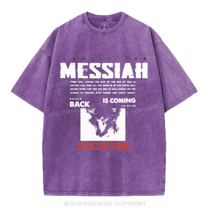 Messiah Is Coming Christian Washed T-Shirt