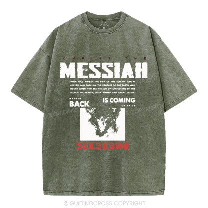 Messiah Is Coming Christian Washed T-Shirt