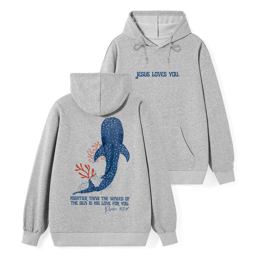 Mightier Than The Waves Classic Christian Hoodie