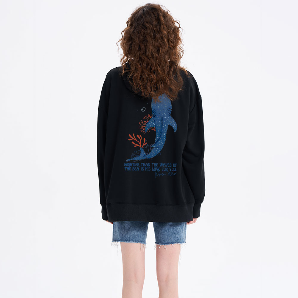 Mightier Than The Waves Classic Christian Hoodie