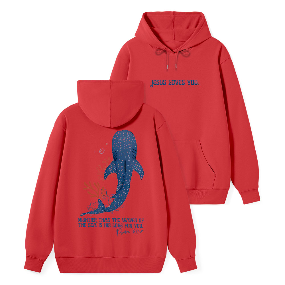 Mightier Than The Waves Classic Christian Hoodie