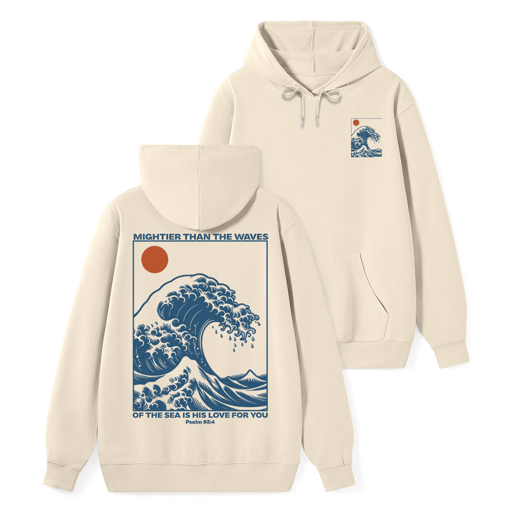 Mightier Than The Waves Classic Christian Hoodie
