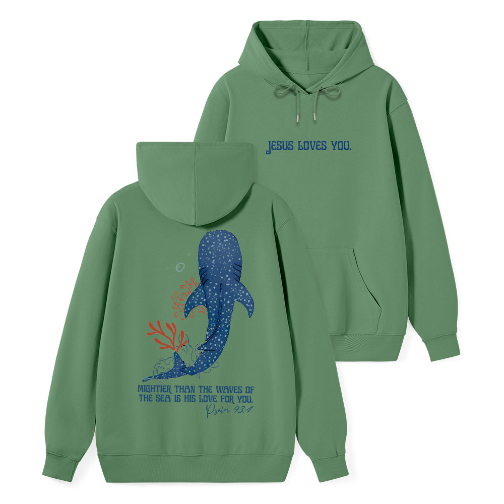 Mightier Than The Waves Classic Christian Hoodie