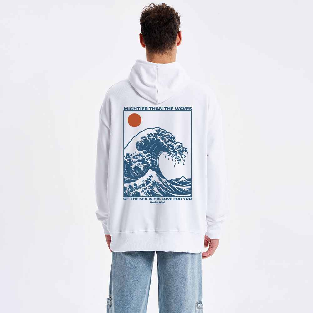 Mightier Than The Waves Classic Christian Hoodie