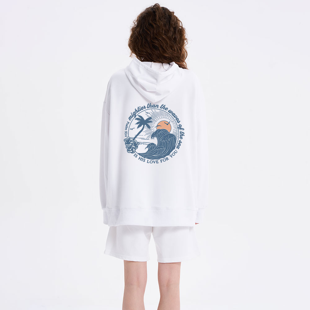 Mightier Than The Waves Of The Sea Classic Christian Hoodie