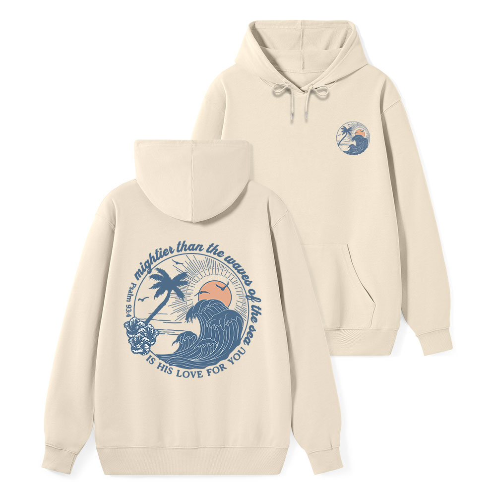 Mightier Than The Waves Of The Sea Classic Christian Hoodie