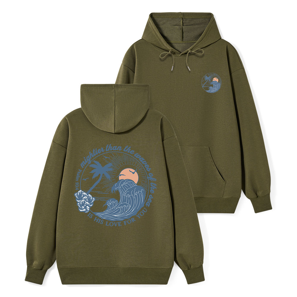 Mightier Than The Waves Of The Sea Classic Christian Hoodie