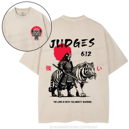 Mighty Warrior Chirstian Washed T-Shirt