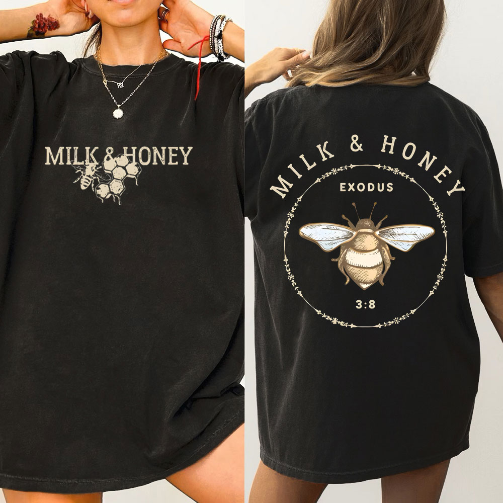 Milk And Honey Christian Washed T-Shirt