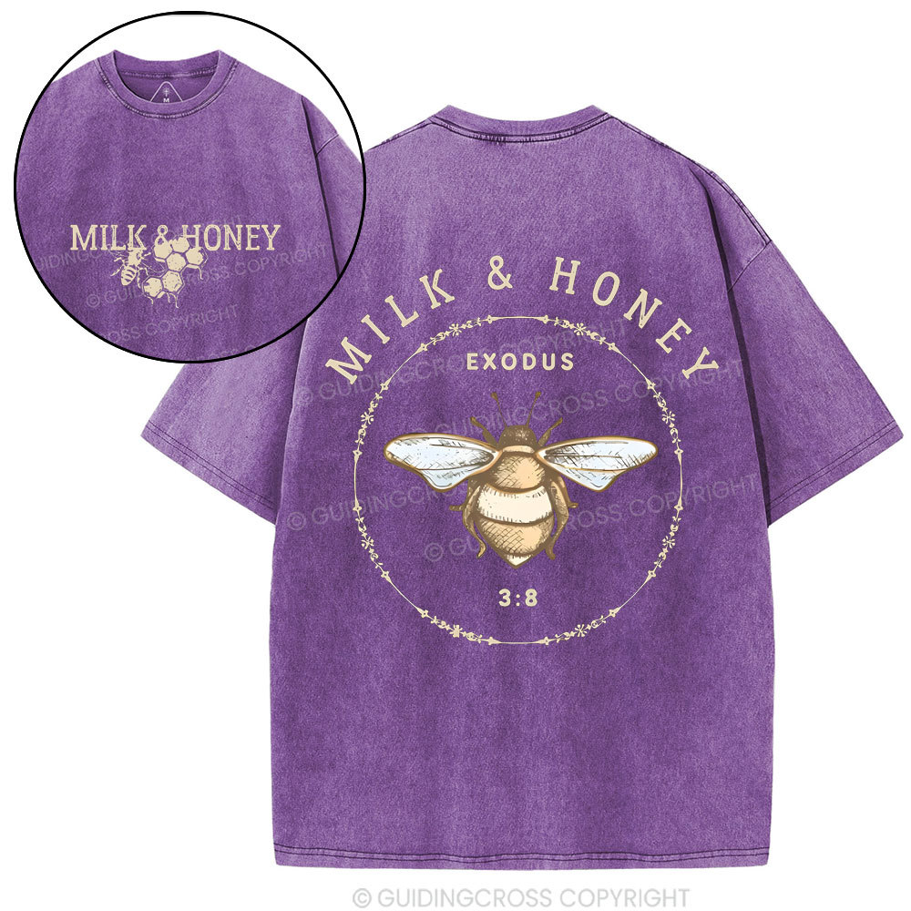 Milk And Honey Christian Washed T-Shirt