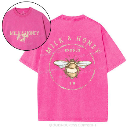Milk And Honey Christian Washed T-Shirt