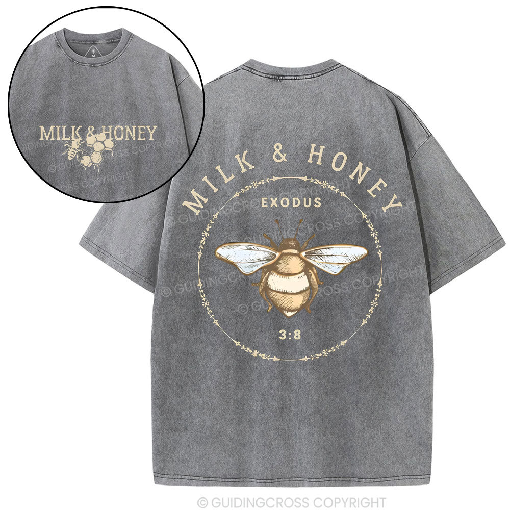 Milk And Honey Christian Washed T-Shirt