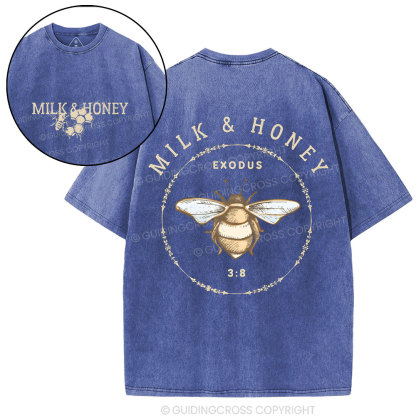 Milk And Honey Christian Washed T-Shirt
