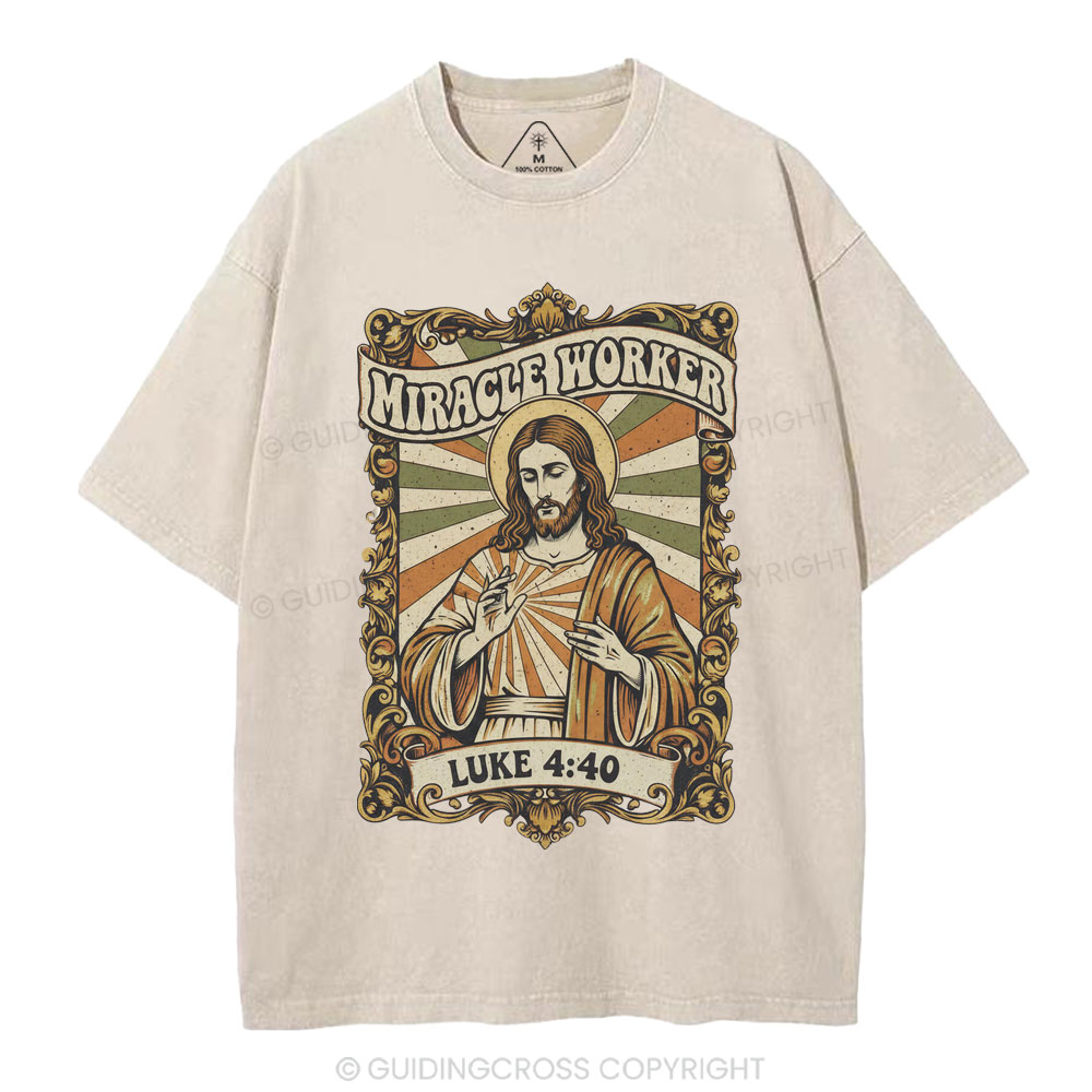 Miracle Worker Christian Washed T-Shirt