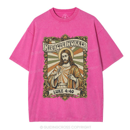 Miracle Worker Christian Washed T-Shirt