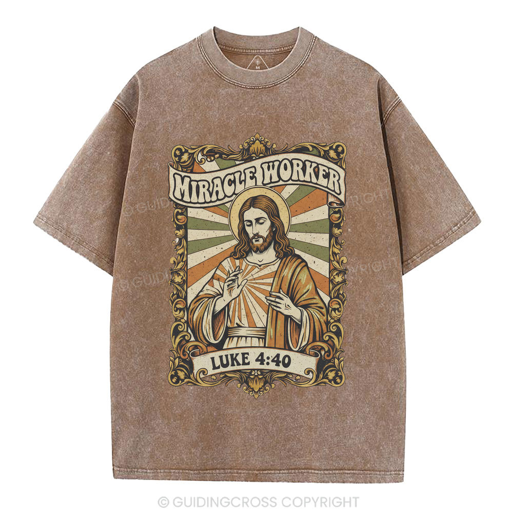 Miracle Worker Christian Washed T-Shirt