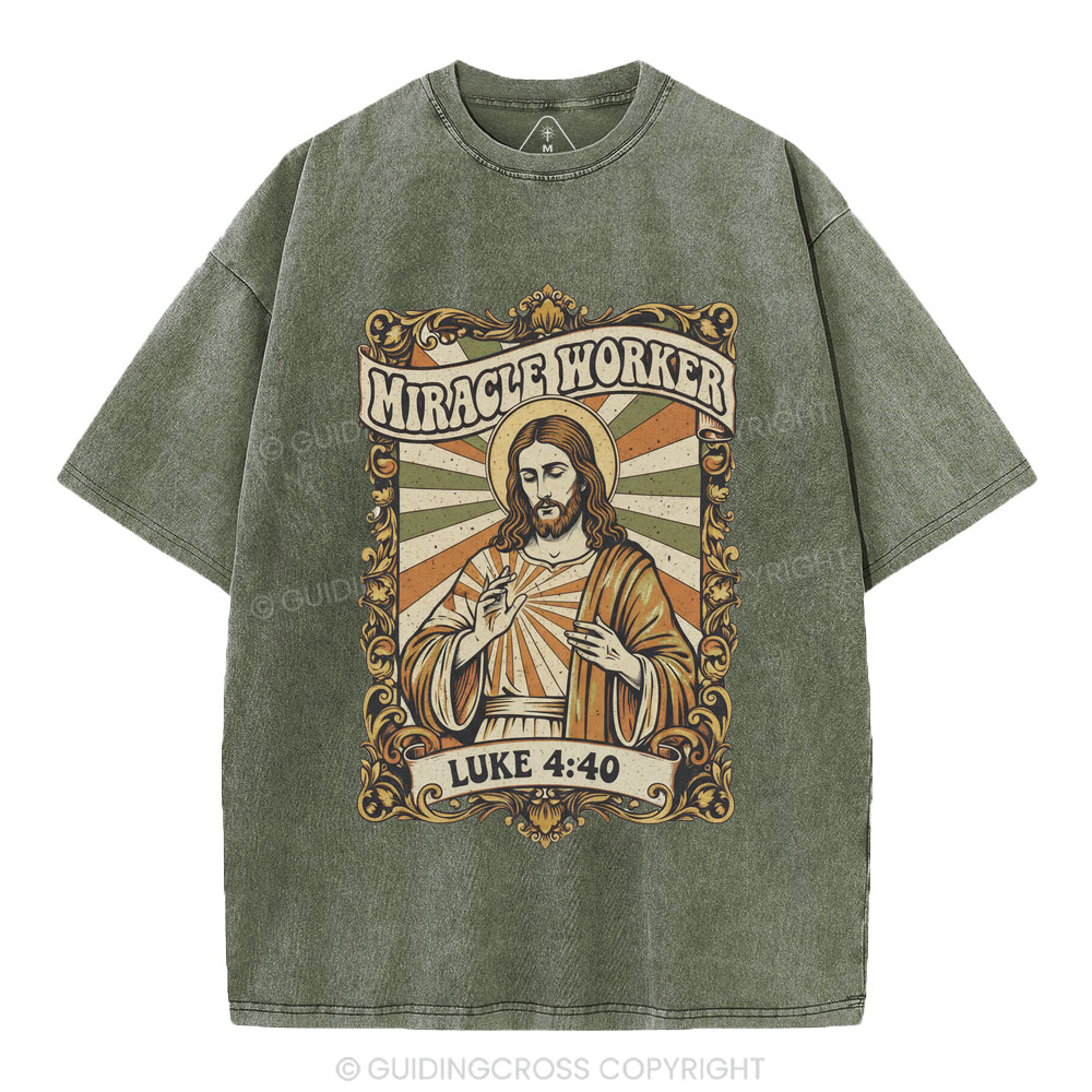 Miracle Worker Christian Washed T-Shirt