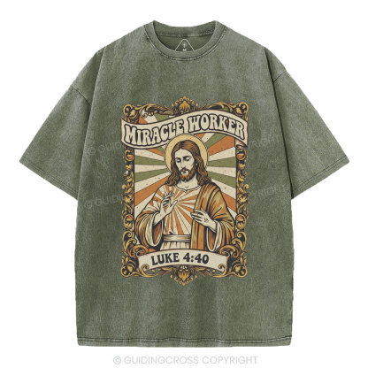 Miracle Worker Christian Washed T-Shirt