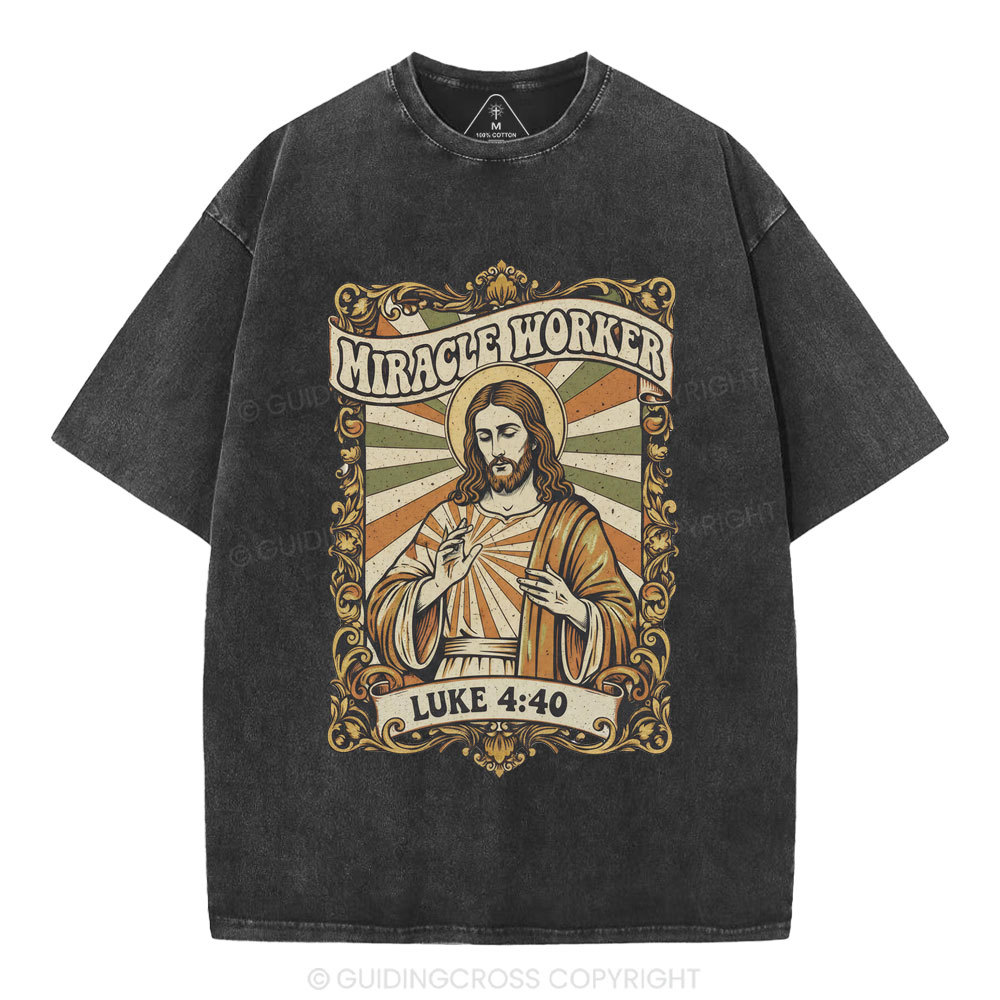 Miracle Worker Christian Washed T-Shirt