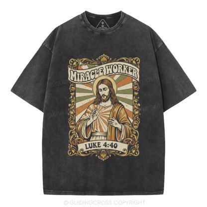 Miracle Worker Christian Washed T-Shirt