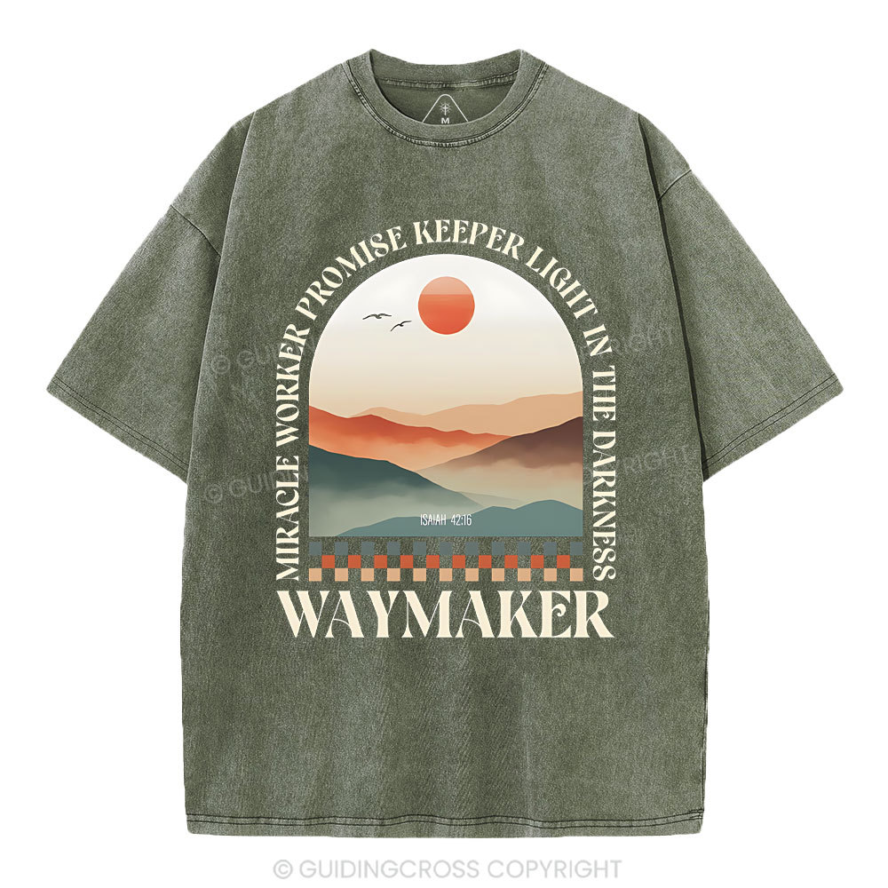 Miracle Worker Promise Keeper Light In The Darkness Christian Washed T-Shirt
