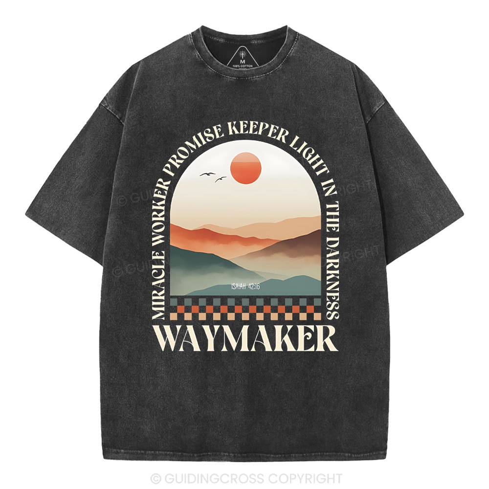 Miracle Worker Promise Keeper Light In The Darkness Christian Washed T-Shirt