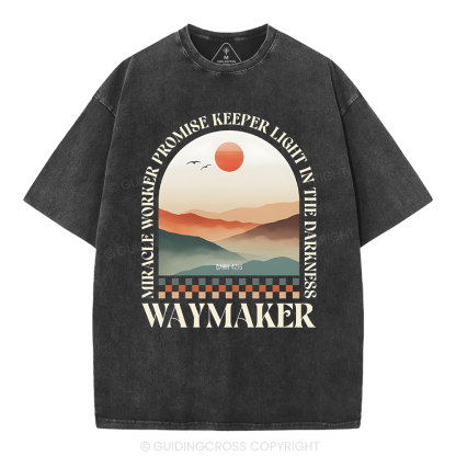 Miracle Worker Promise Keeper Light In The Darkness Christian Washed T-Shirt