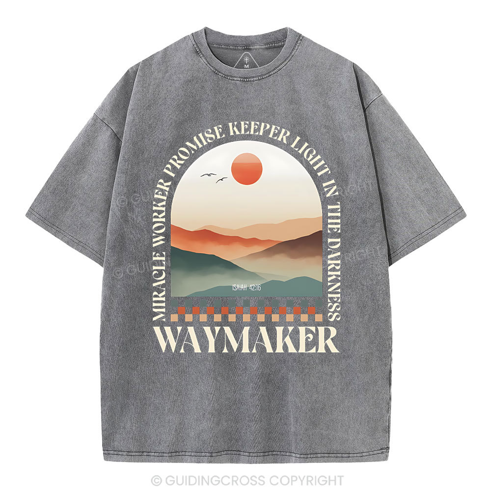 Miracle Worker Promise Keeper Light In The Darkness Christian Washed T-Shirt