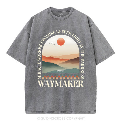 Miracle Worker Promise Keeper Light In The Darkness Christian Washed T-Shirt