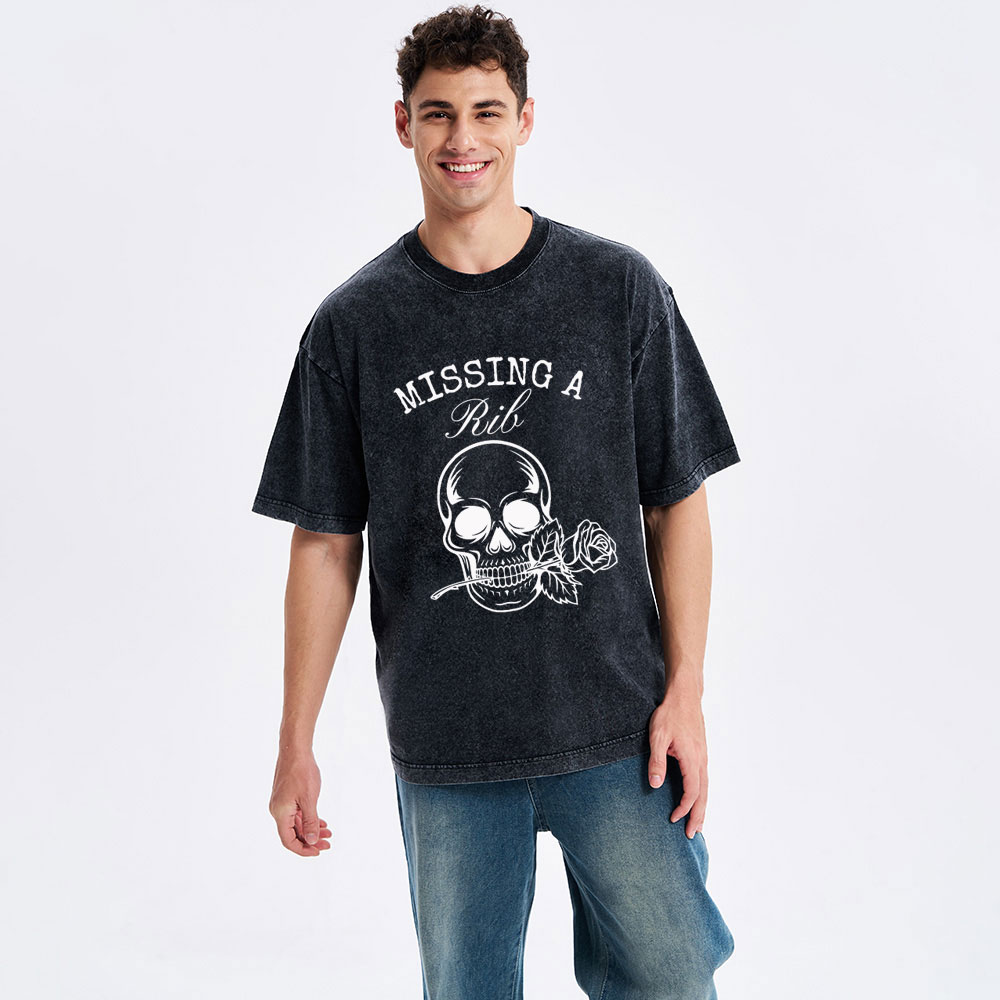 Missing A Ride Christian Couple Washed T-Shirt