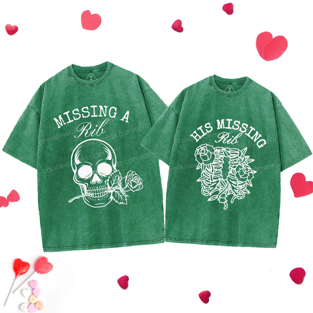 Missing A Ride Christian Couple Washed T-Shirt