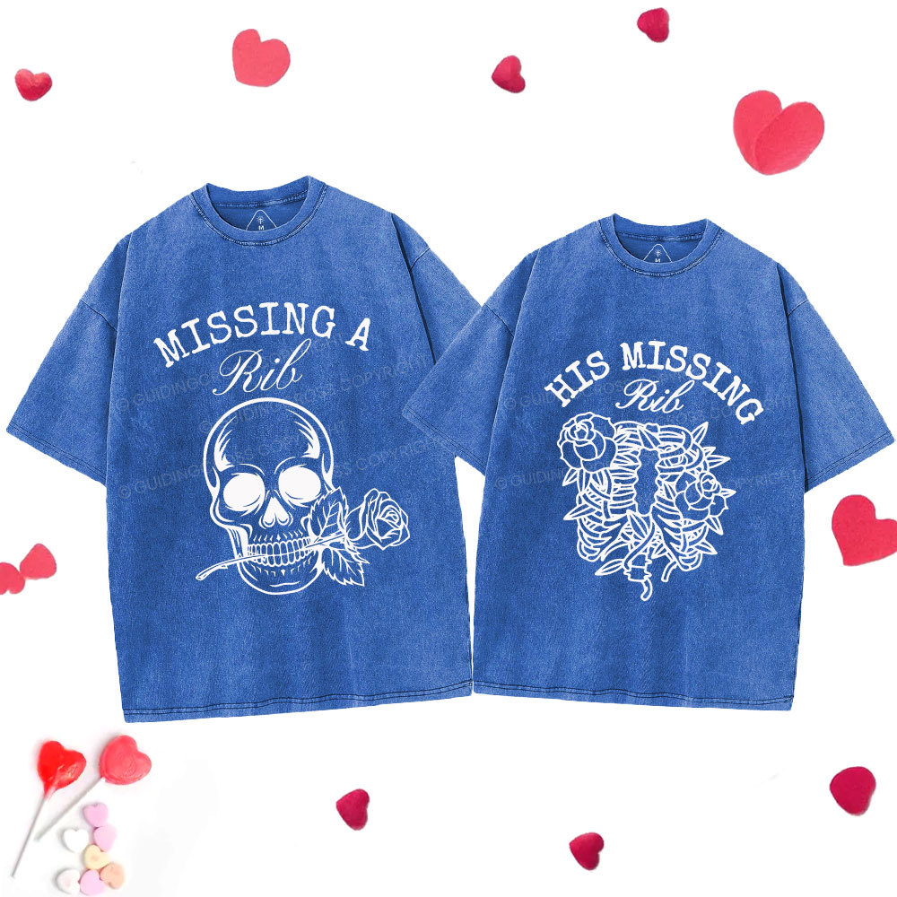 Missing A Ride Christian Couple Washed T-Shirt