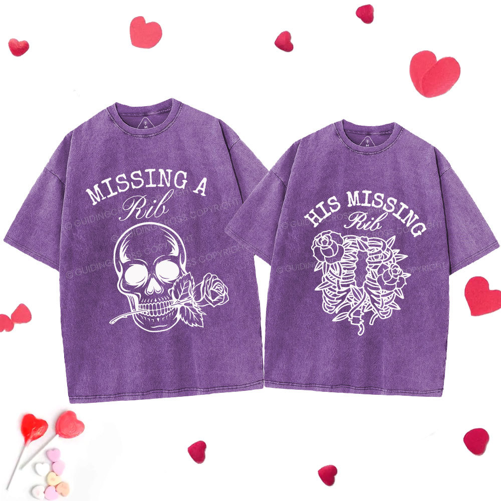Missing A Ride Christian Couple Washed T-Shirt