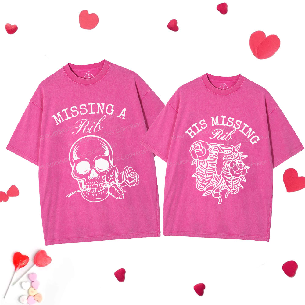 Missing A Ride Christian Couple Washed T-Shirt