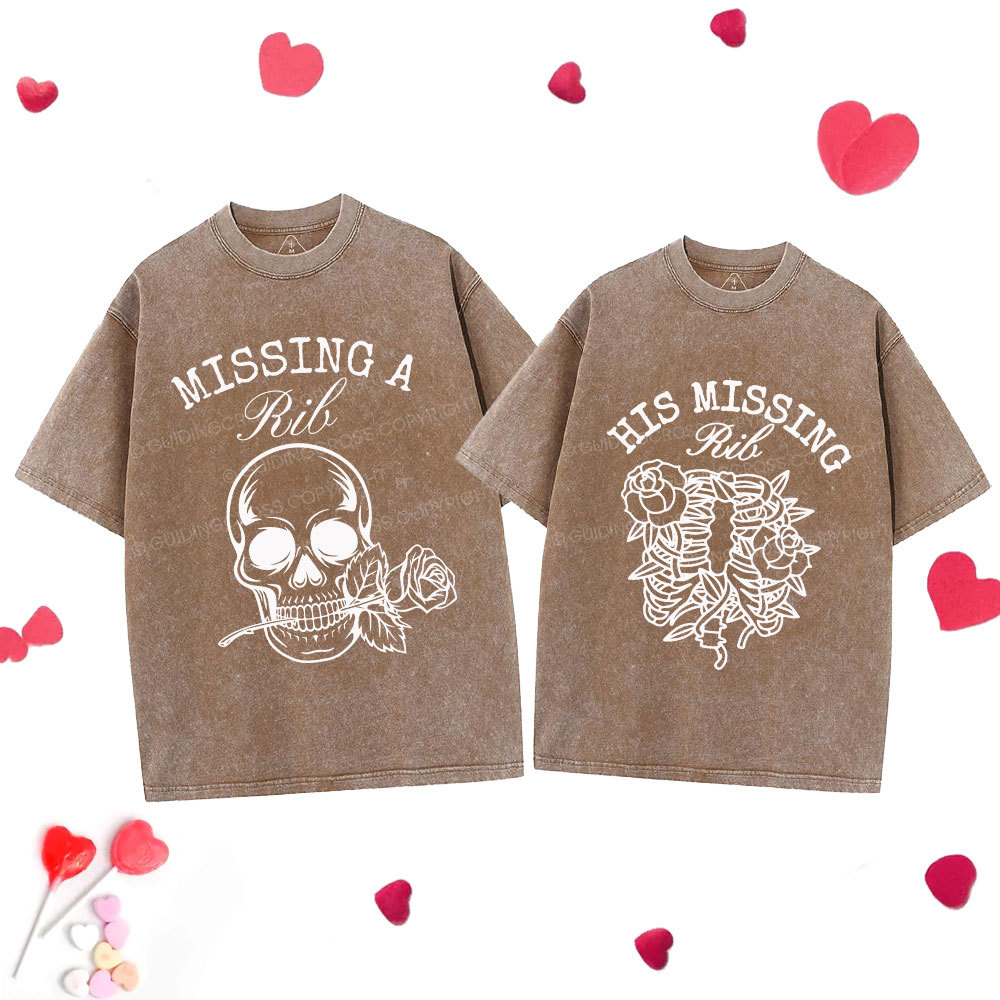Missing A Ride Christian Couple Washed T-Shirt
