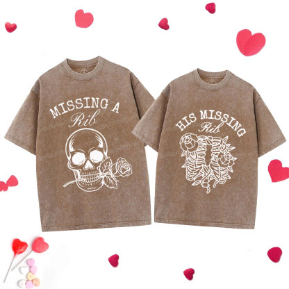 Missing A Ride Christian Couple Washed T-Shirt