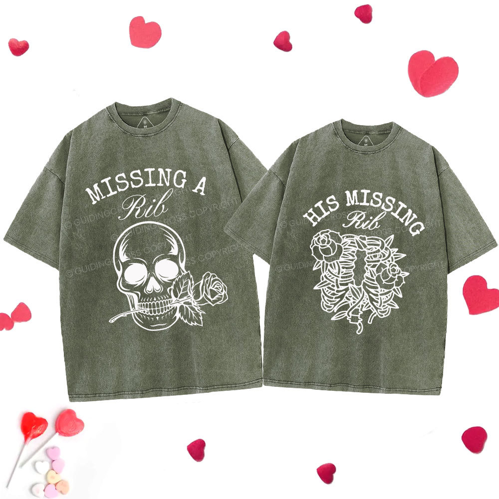 Missing A Ride Christian Couple Washed T-Shirt