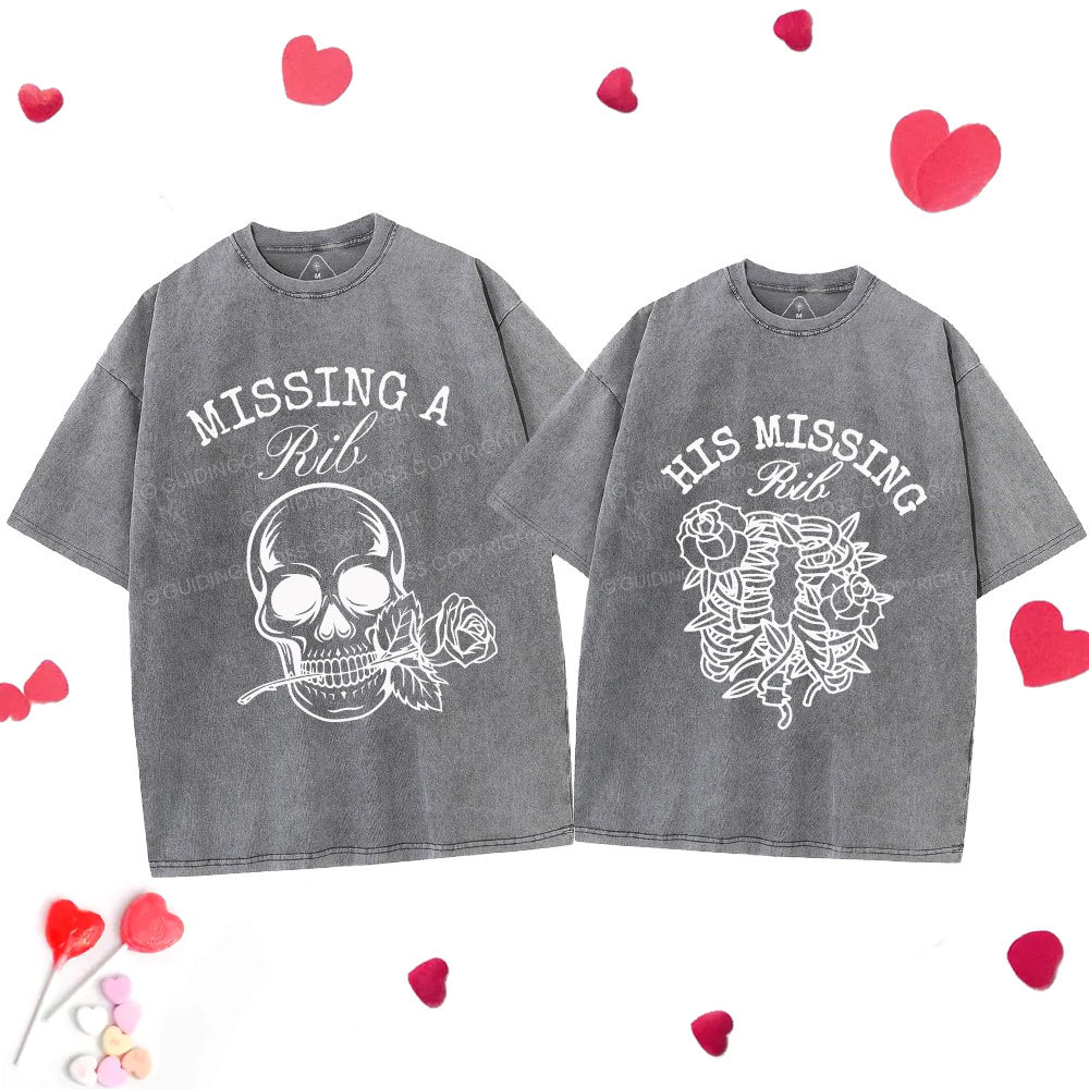 Missing A Ride Christian Couple Washed T-Shirt