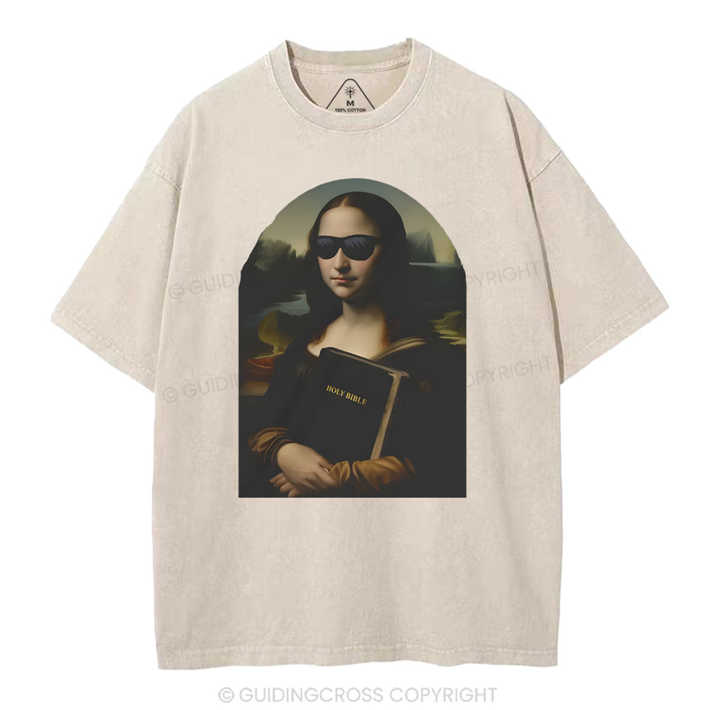 Mona Lisa's Bible Christian Washed T-Shirt