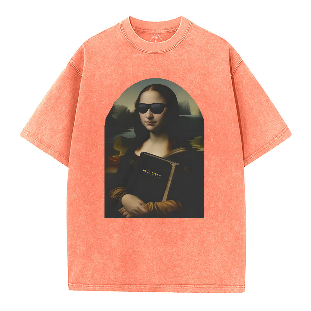Mona Lisa's Bible Christian Washed T-Shirt