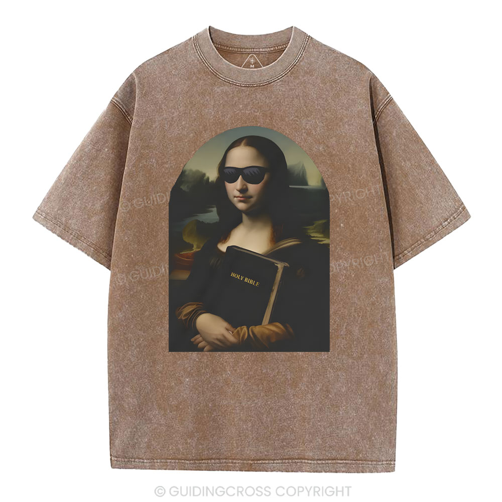 Mona Lisa's Bible Christian Washed T-Shirt