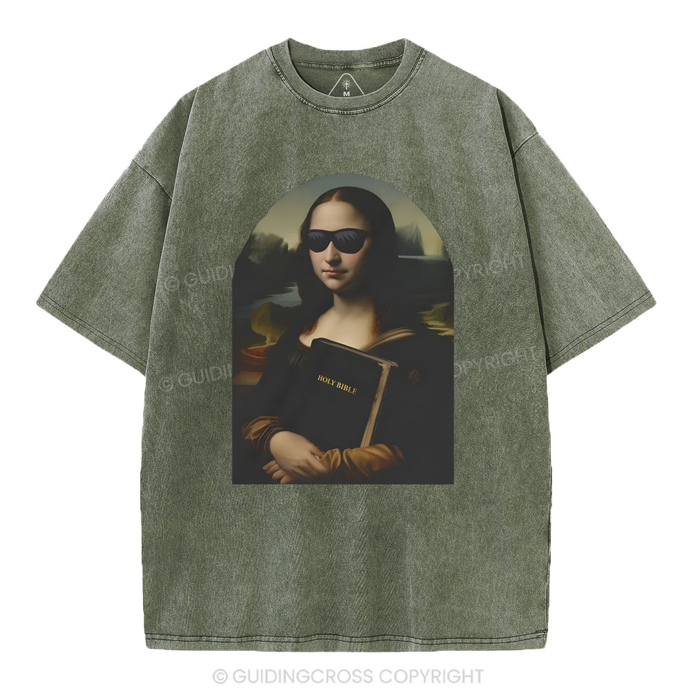 Mona Lisa's Bible Christian Washed T-Shirt