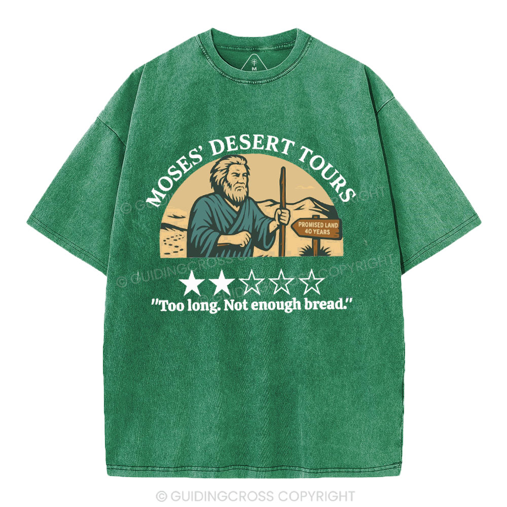 Moses' Desert Tours Christian Washed T-Shirt